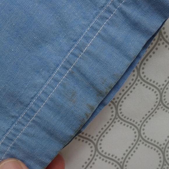 Christian Dior Monsieur men's med blue short sleeve casual button down shirt - Picture 6 of 7